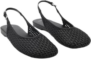 Braided leather effect shoe