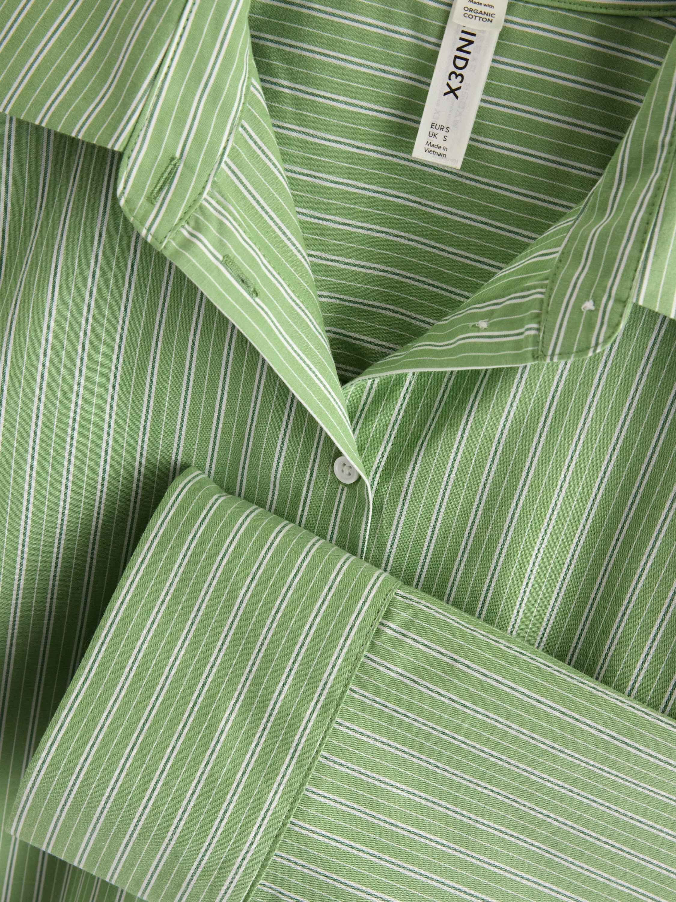 Oversized pyjamasskjorta i bomullsp