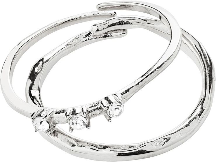 IVARIN rings, 2-in-1 set, silver-plated