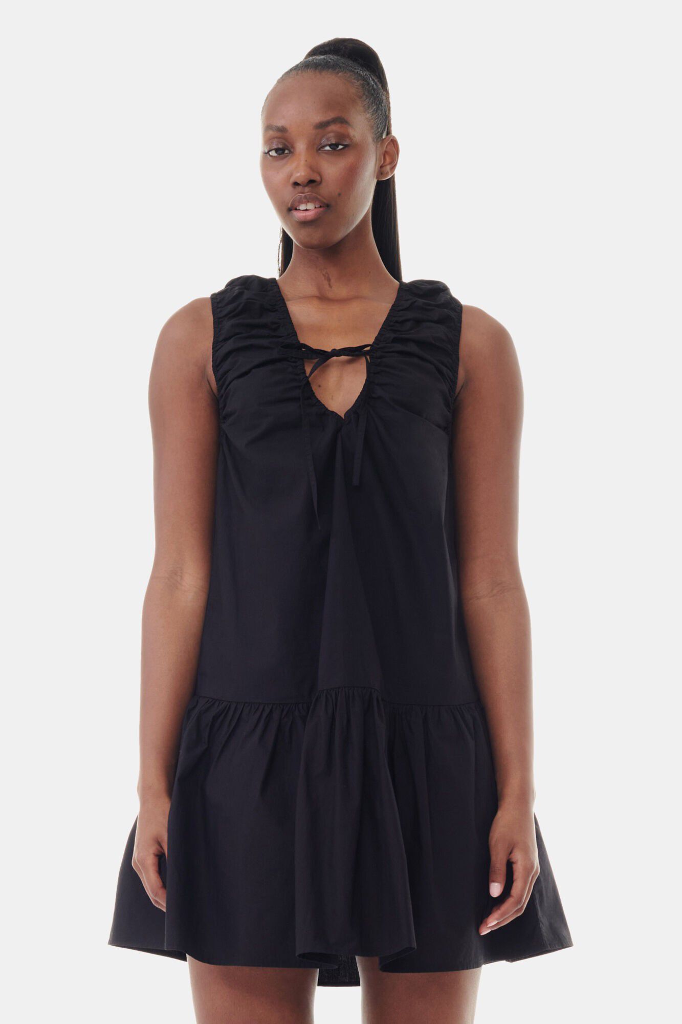 Cotton Poplin Mini Dress