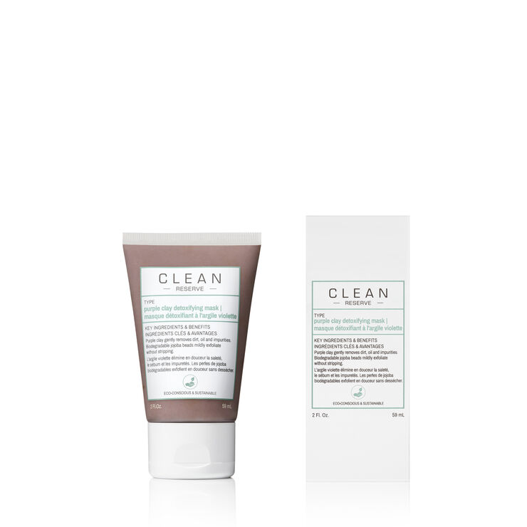Clean Reserve Hair & Body Purple Clay Detoxifying Face Mask