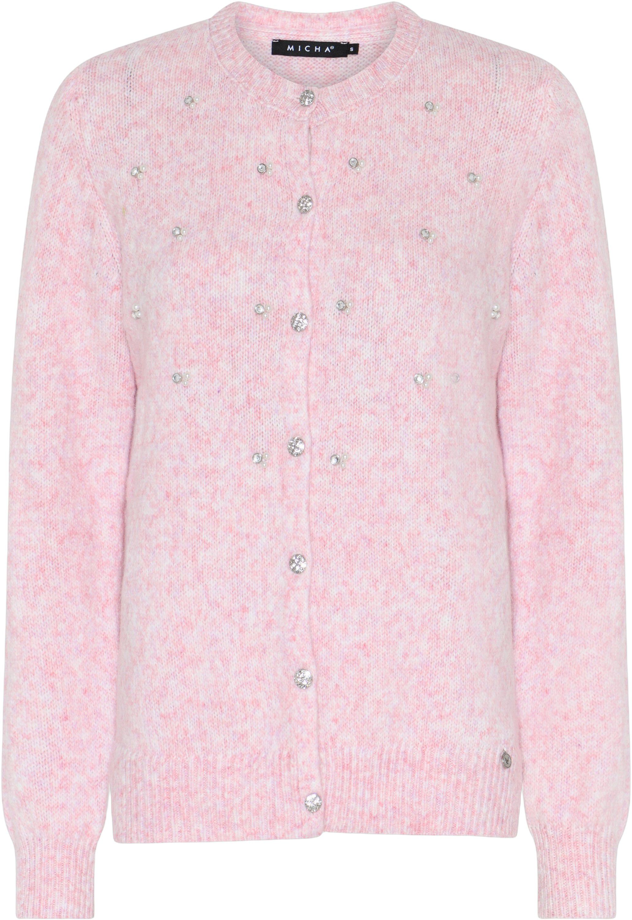 Cardigan_ Soft Melange Knit