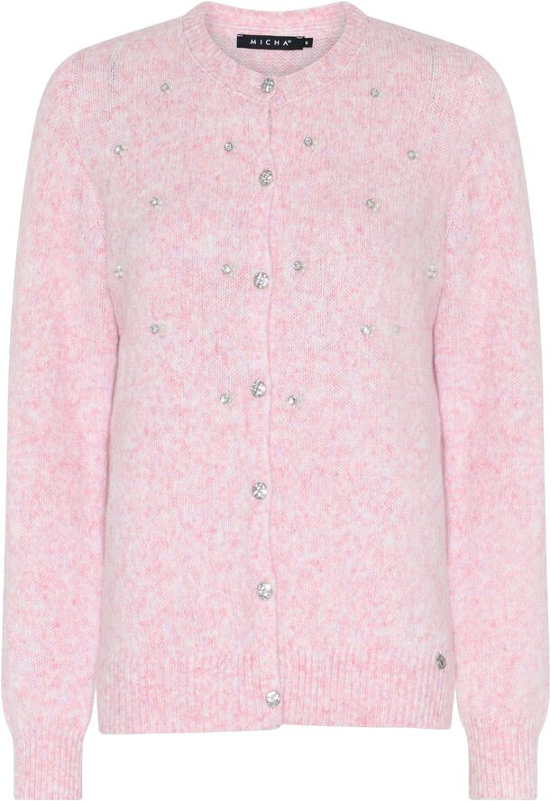 Cardigan_ Soft Melange Knit