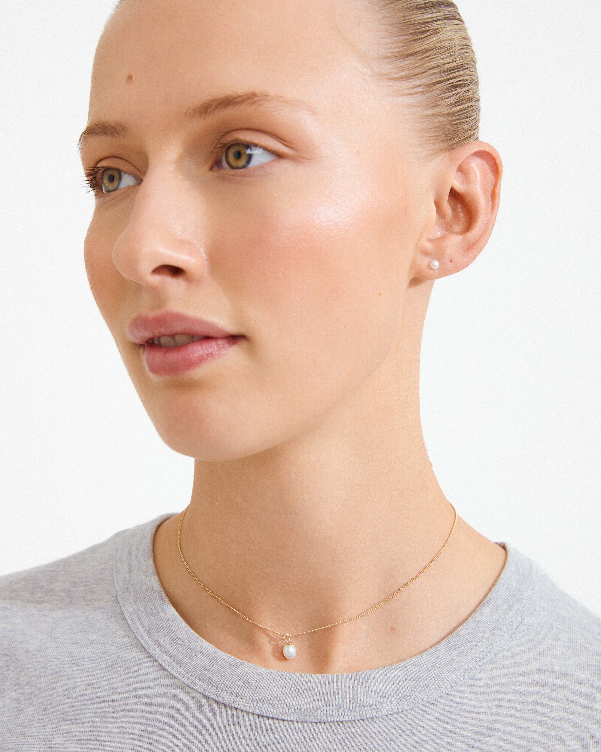 EVENA gift set, necklace & earstuds, gold-plated
