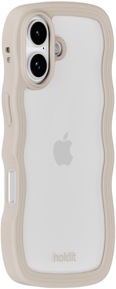 Wavy Case iPhone 17 Light Beige/Transparent