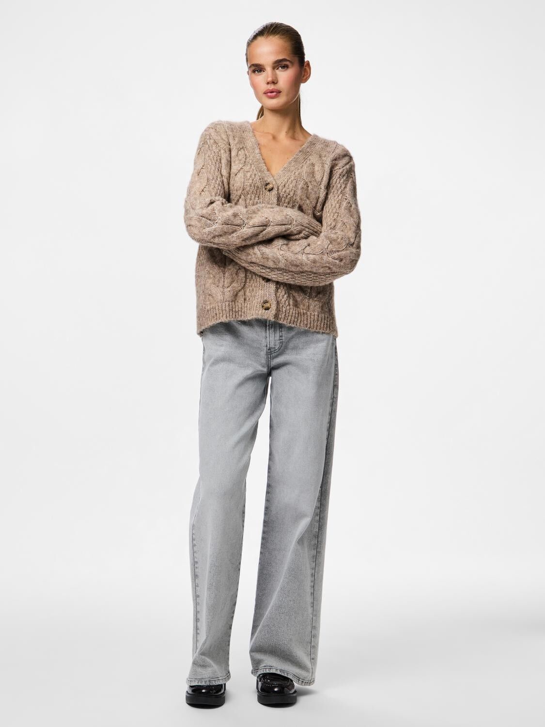 Pcnina Ls V-Neck Knit Cardigan Noos Bc