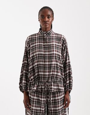 TSDAGMAR LS CHECK FUNNEL NECK SHIRT