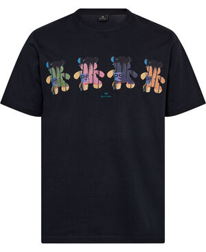 MENS REG FIT SS T SHIRT TEDDY MULTI