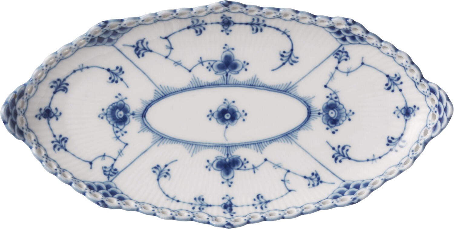 Musselmalet Helblonde oval tallerken 24,5 cm