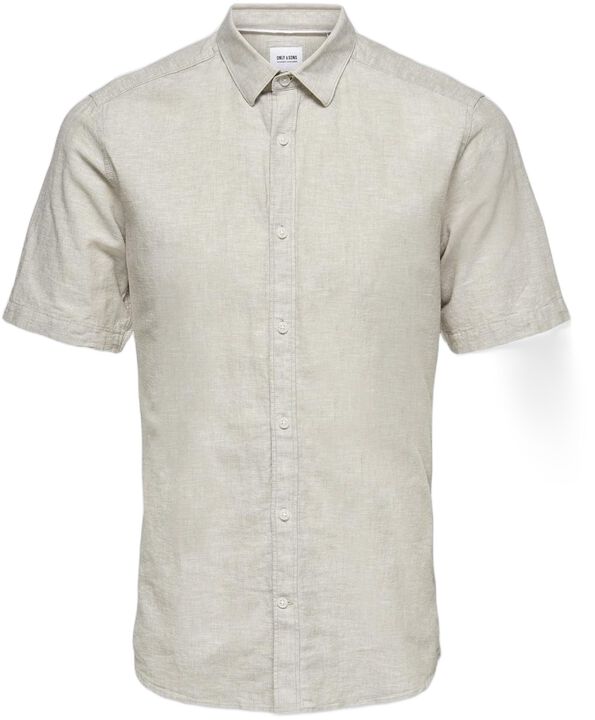 ONSCAIDEN LIFE SS SOLID LINEN SHIRT