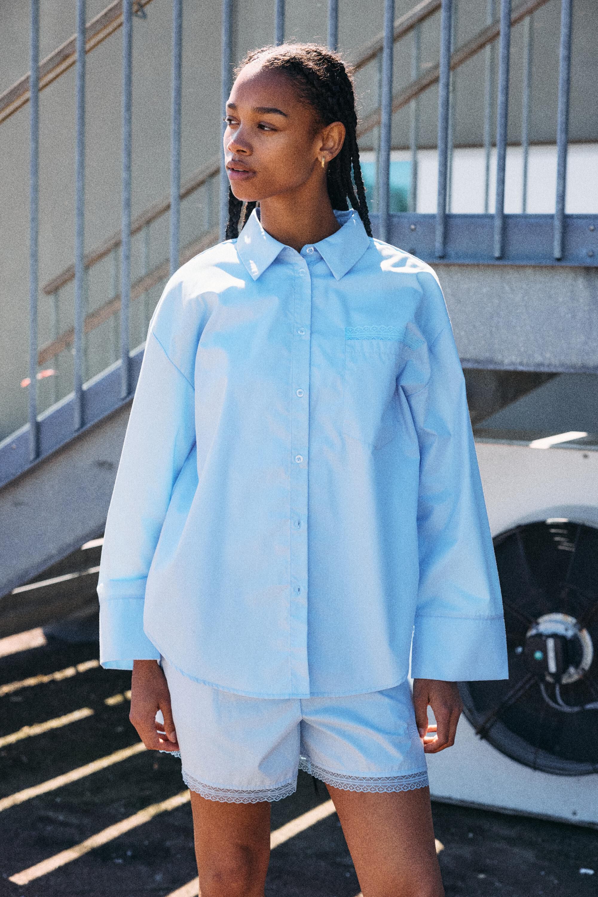 Nmfrida L/S Button Lace Shirt Tnt/17