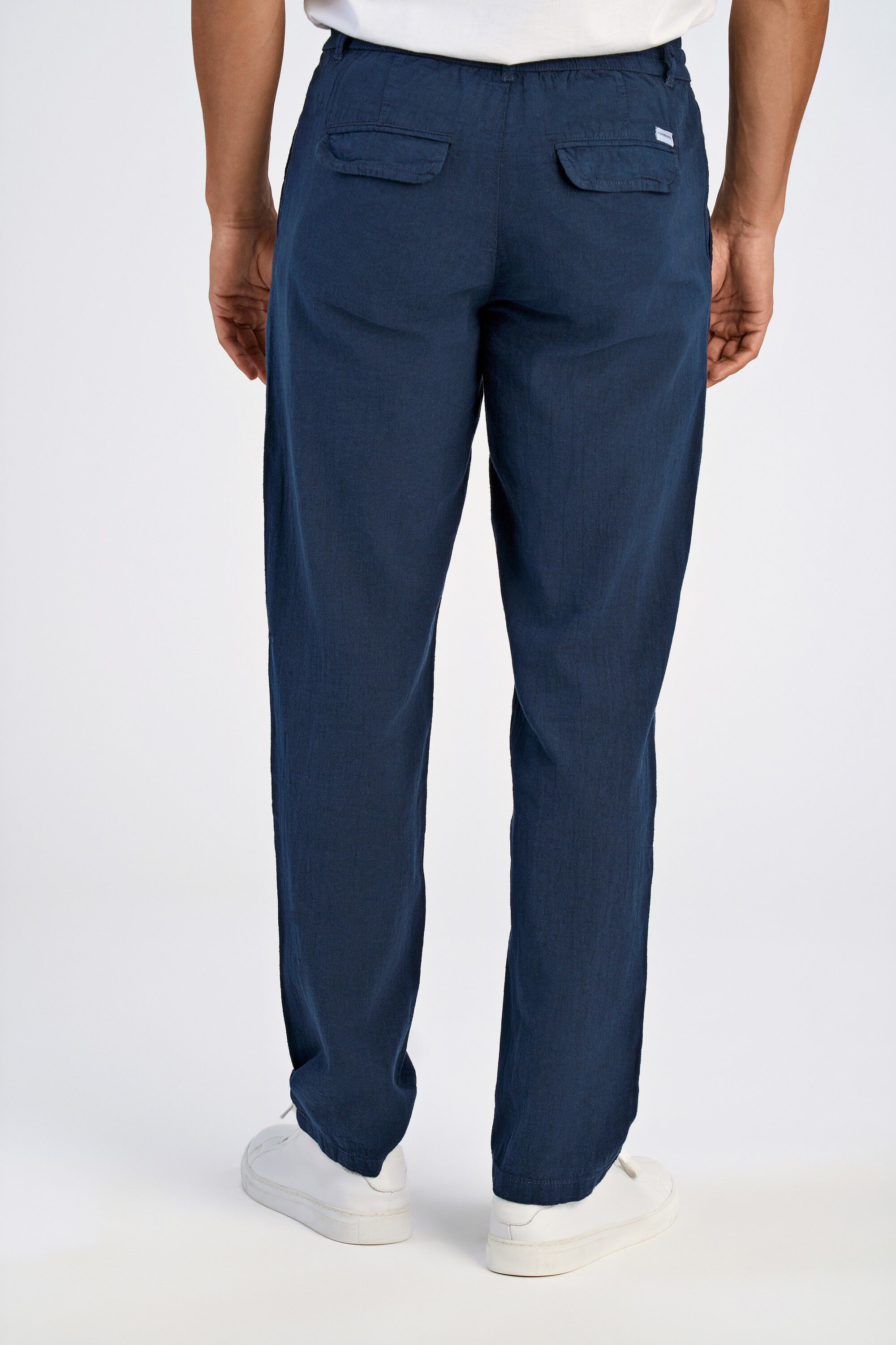 Linen blend herringbone pants