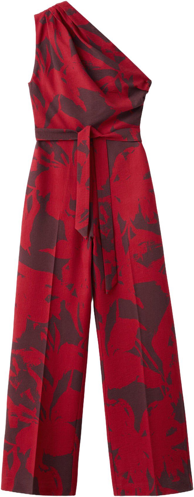 Printed asymmetrical jumpsuit