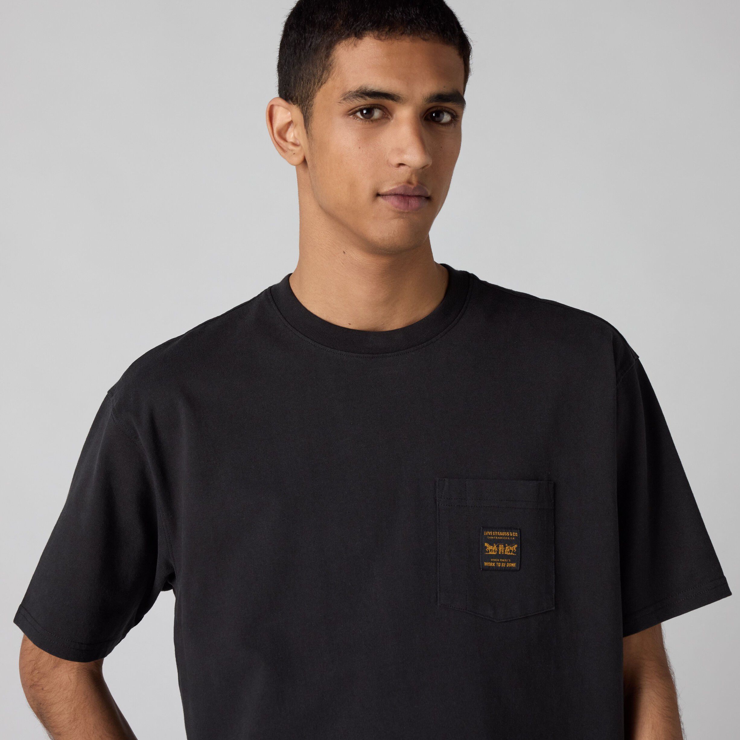 SS WORKWEAR PKT TEE JET BLACK