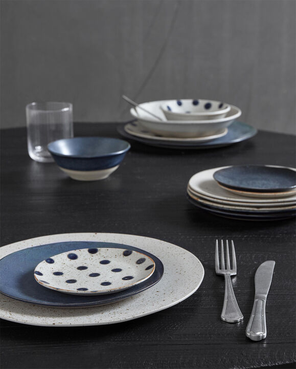 GRAINY plate, S, dark blue