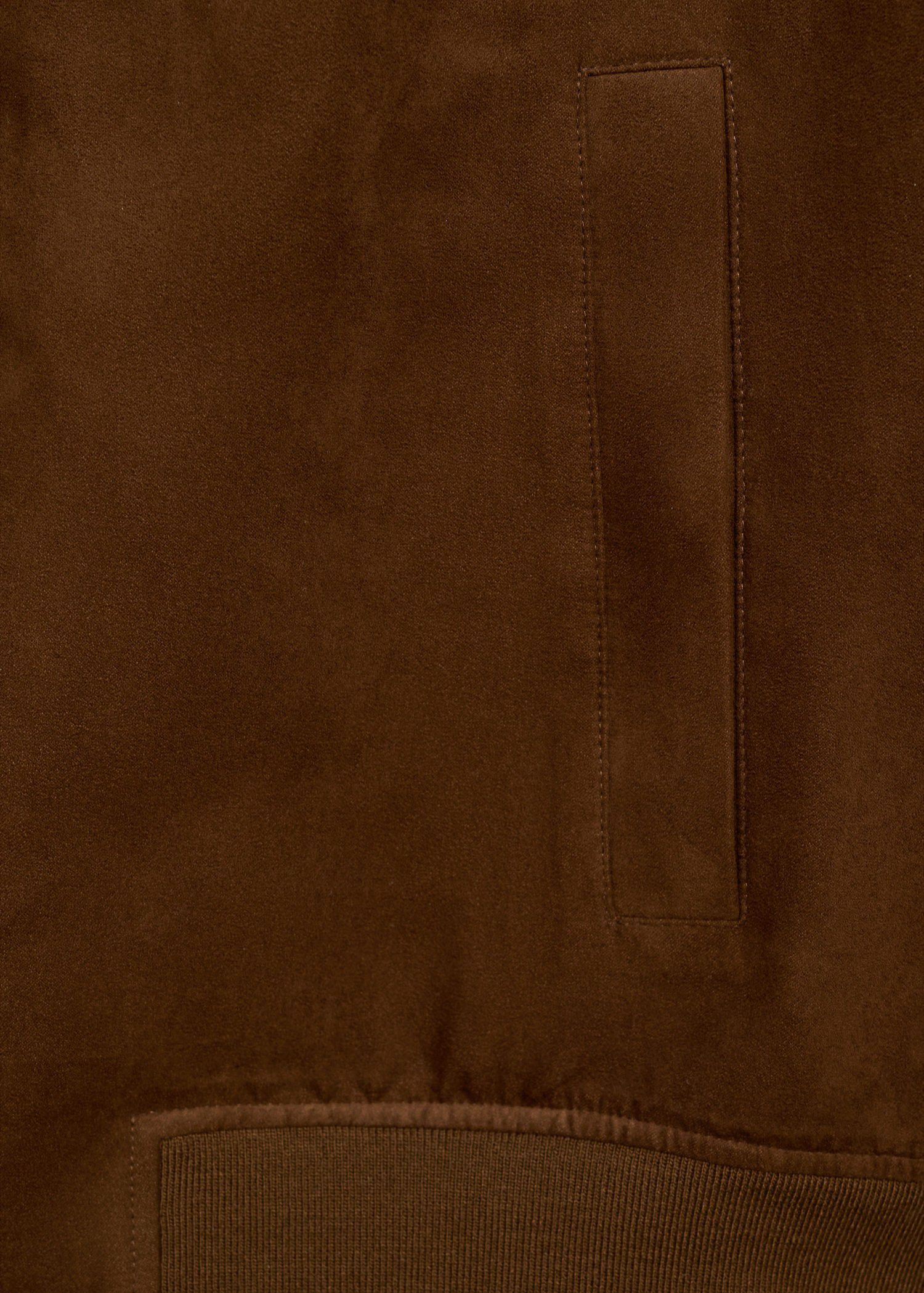 Suede leather-effect jacket