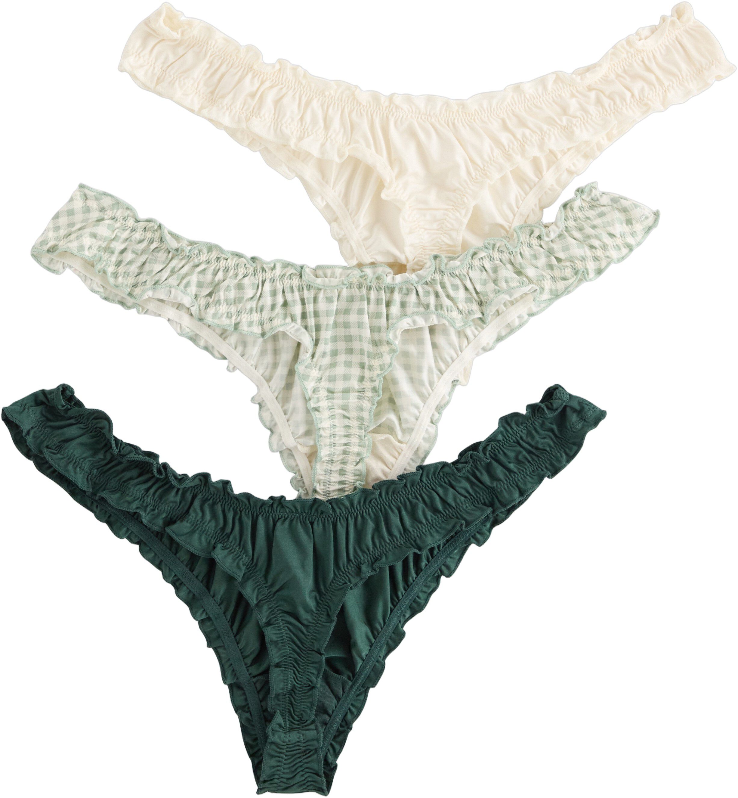 3-pack stringtrosa med l&aring;g midja