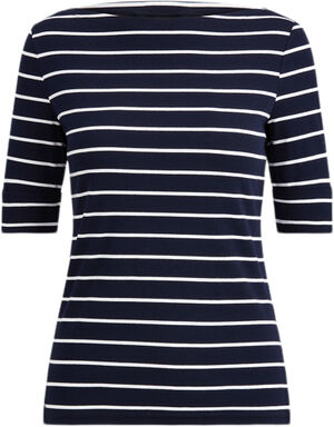 Striped Boatneck Top
