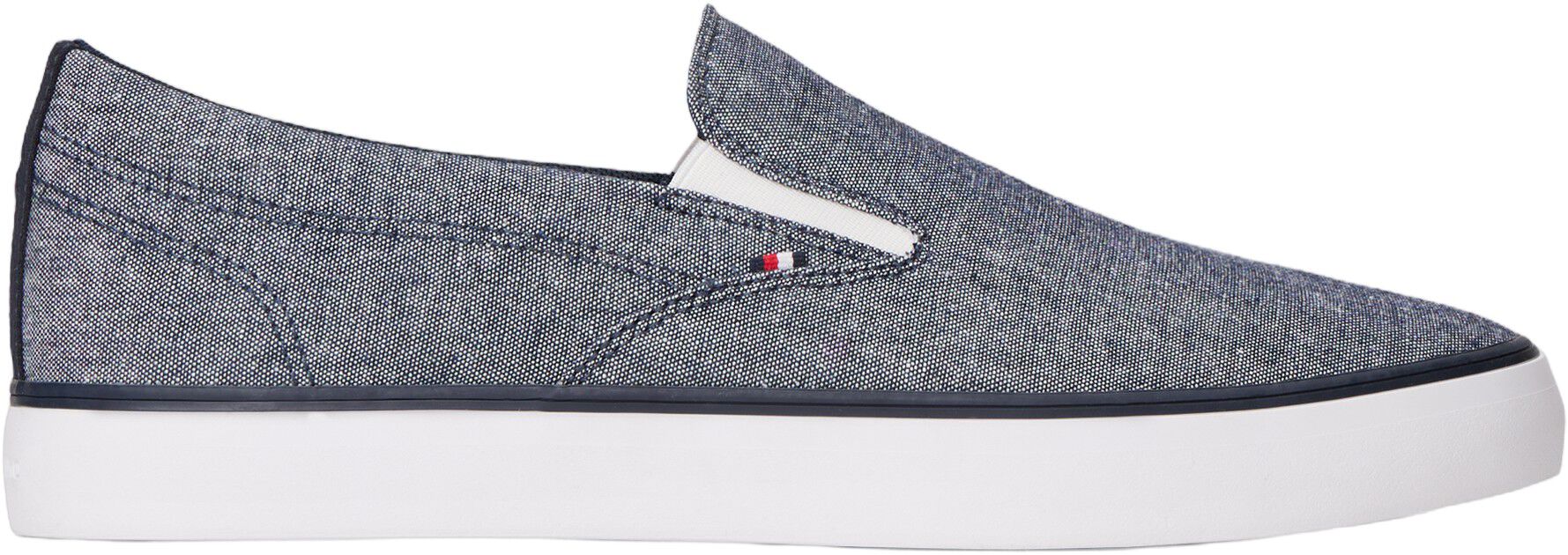 Linen Chambray Jacquard Slip-On Trainers
