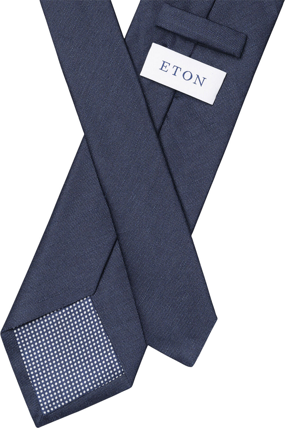 Dark blue Solid Silk Linen Tie