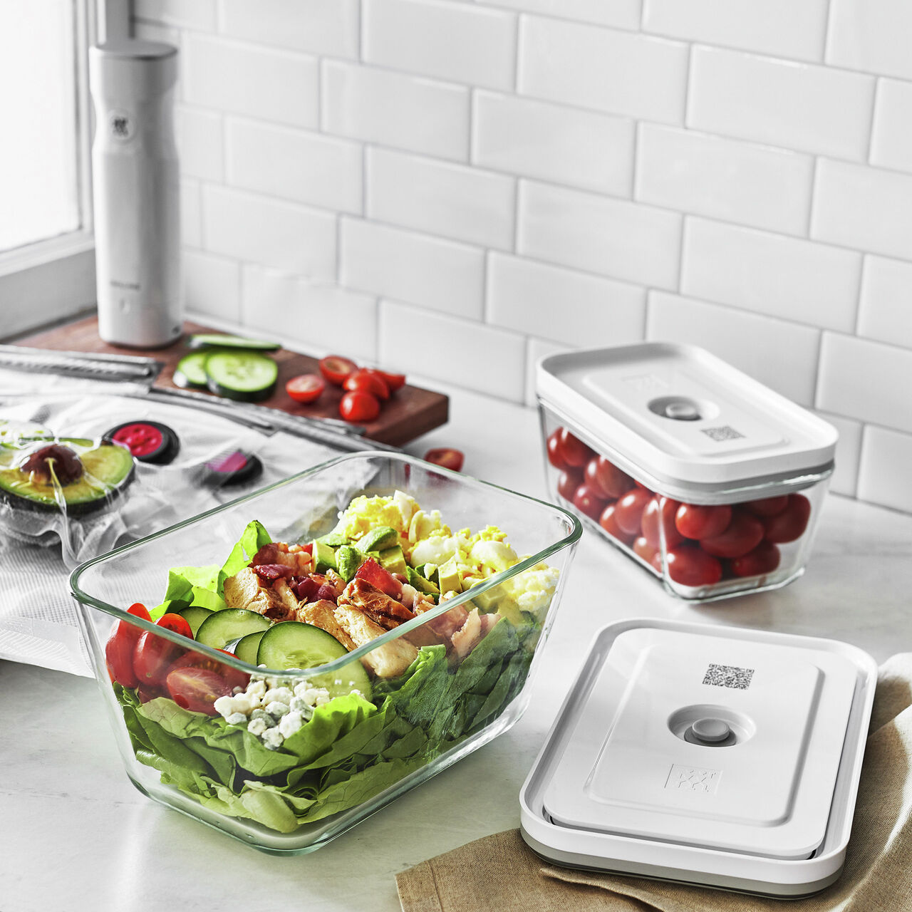 Fresh & Save Vakuum box L Graa Glas