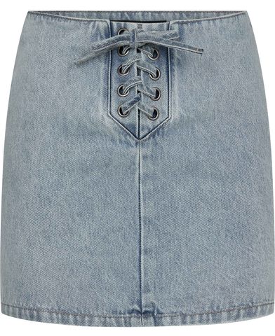 Denim Laced Mini Skirt