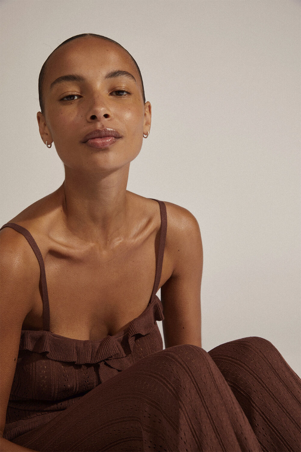 EBNA small crystal hoops silver-plated