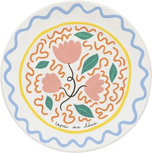 Tallrik flat Bliss 27 cm Rosa/Gul Keramik