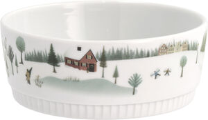 "SkÃ¥l rett kant Vinter 14 cm 0,5L Hvit Ildfast porselen"