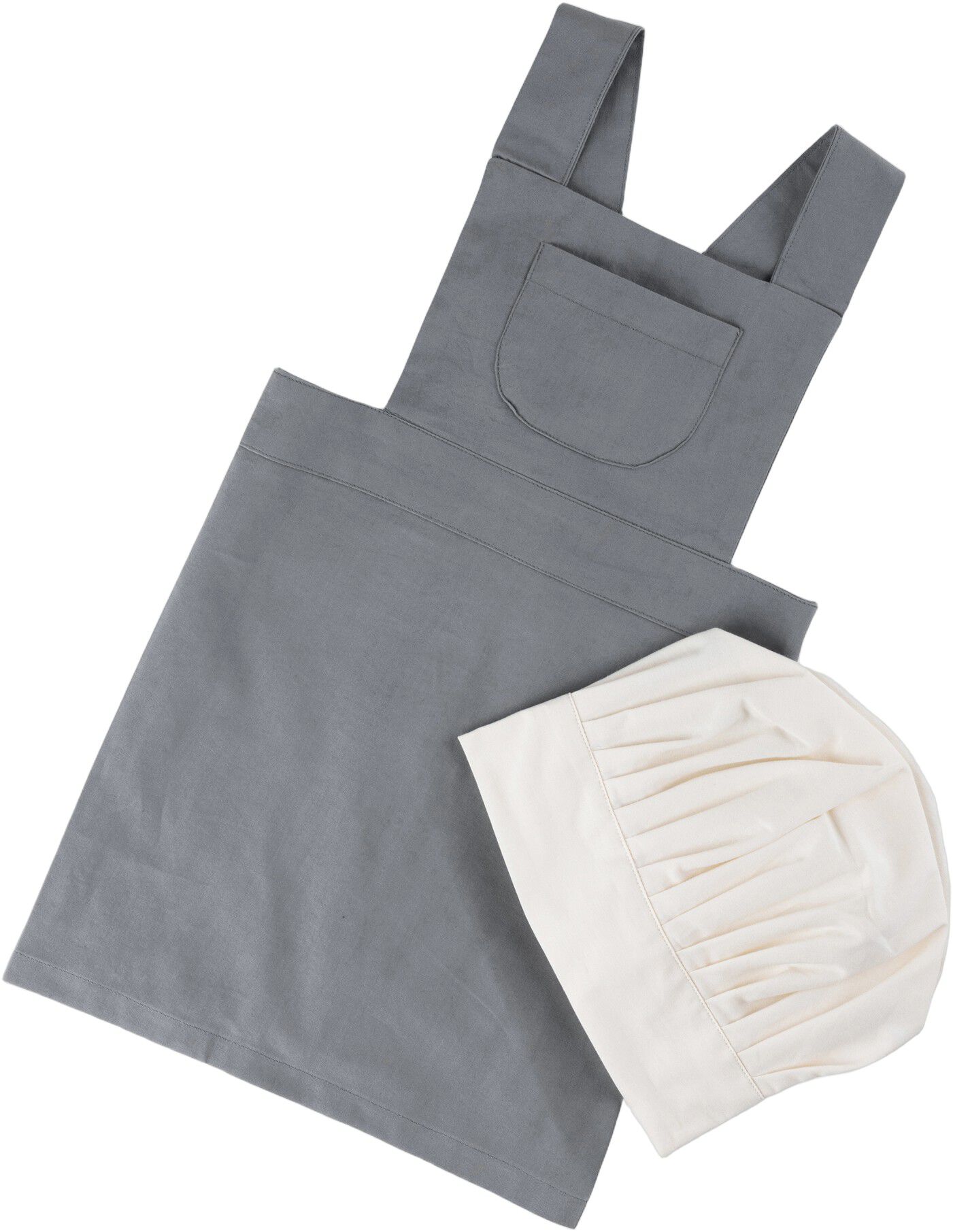 Brneforklde m/kokkehue, elephant grey/classic white