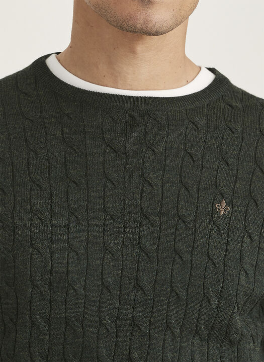 Merino Cable Oneck / 56 Blue / S