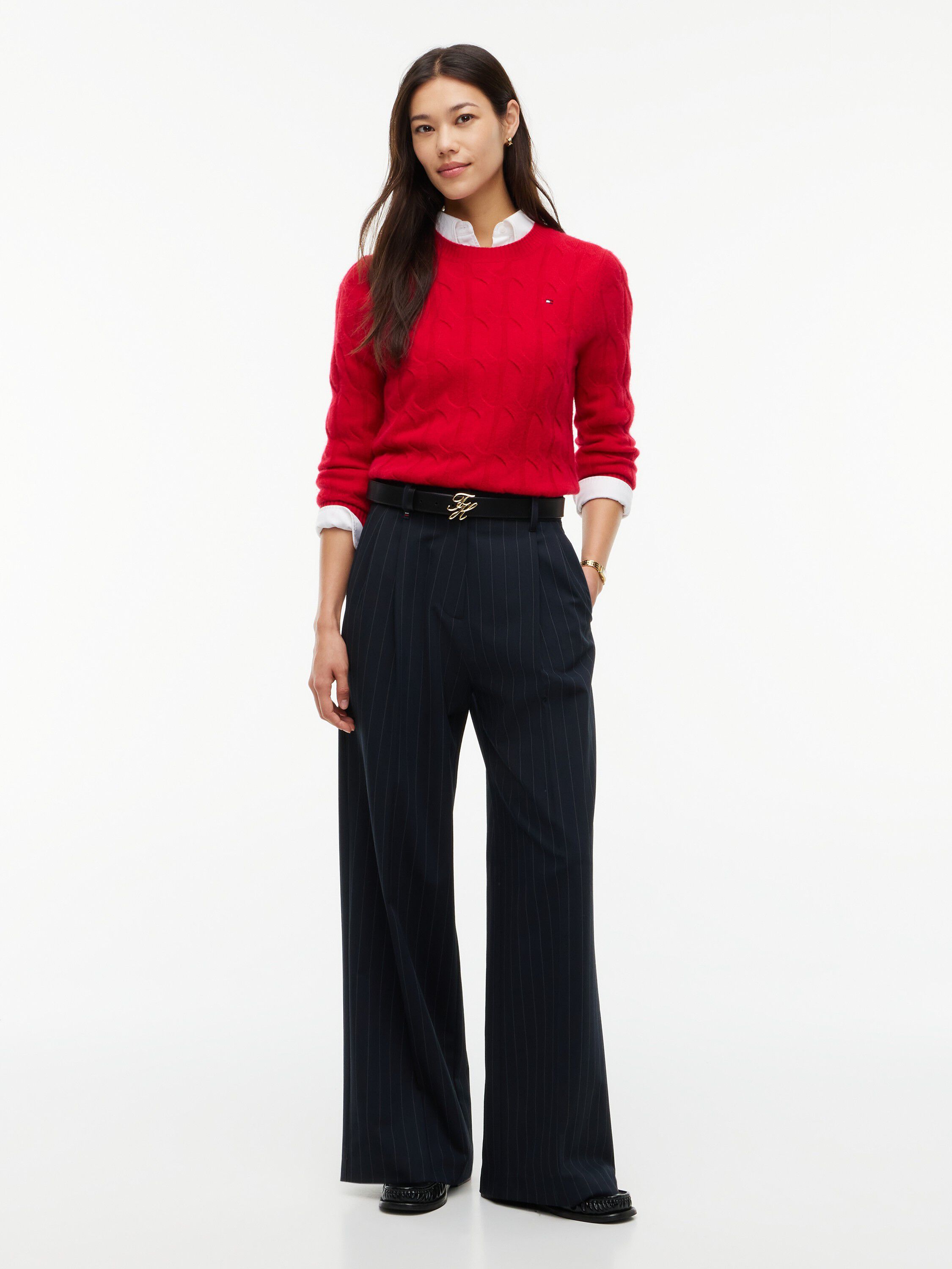 Pure Wool Chain Cable Knit Jumper
