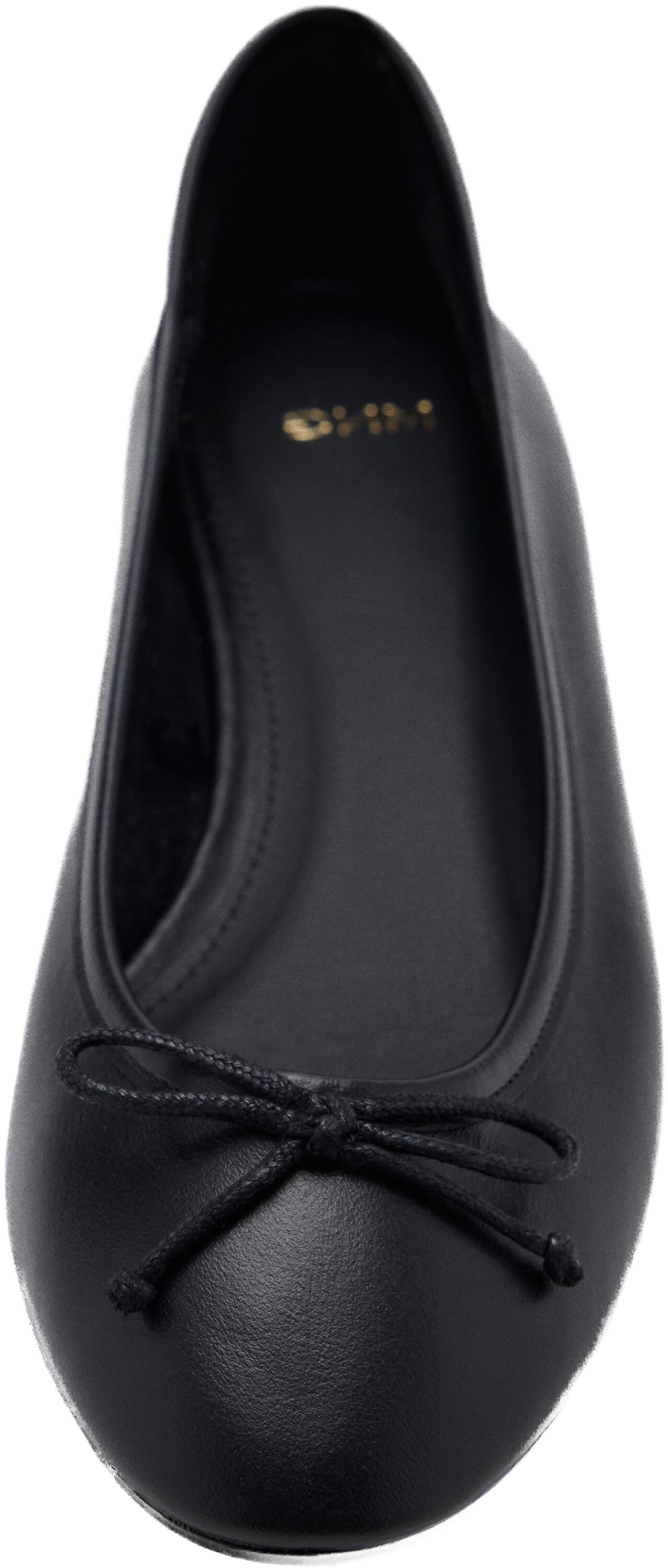 Leather ballet flats with bow