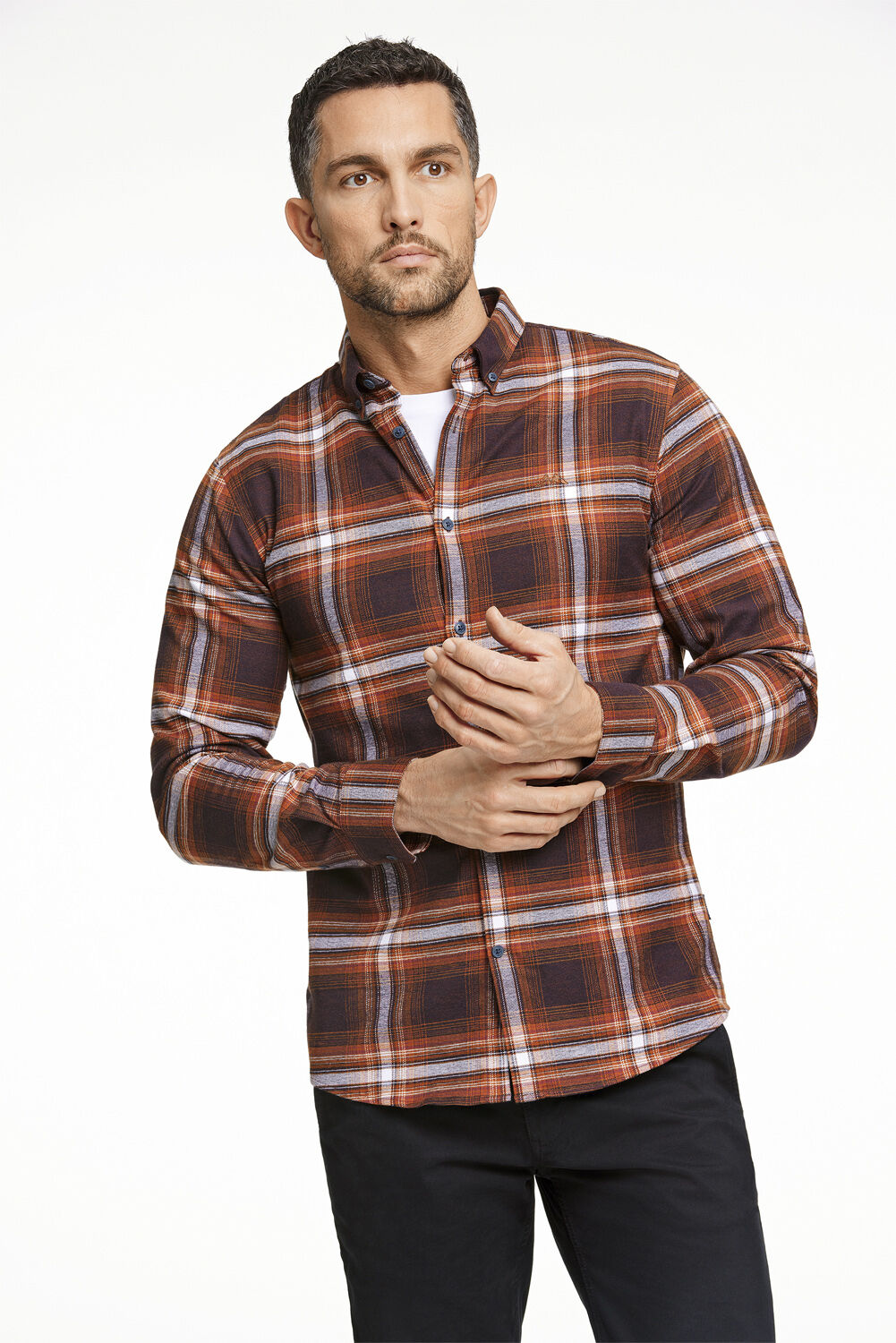 Brushed checked shirt L/S