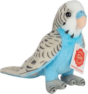 Teddy Hermann - Undulat blå 13 cm