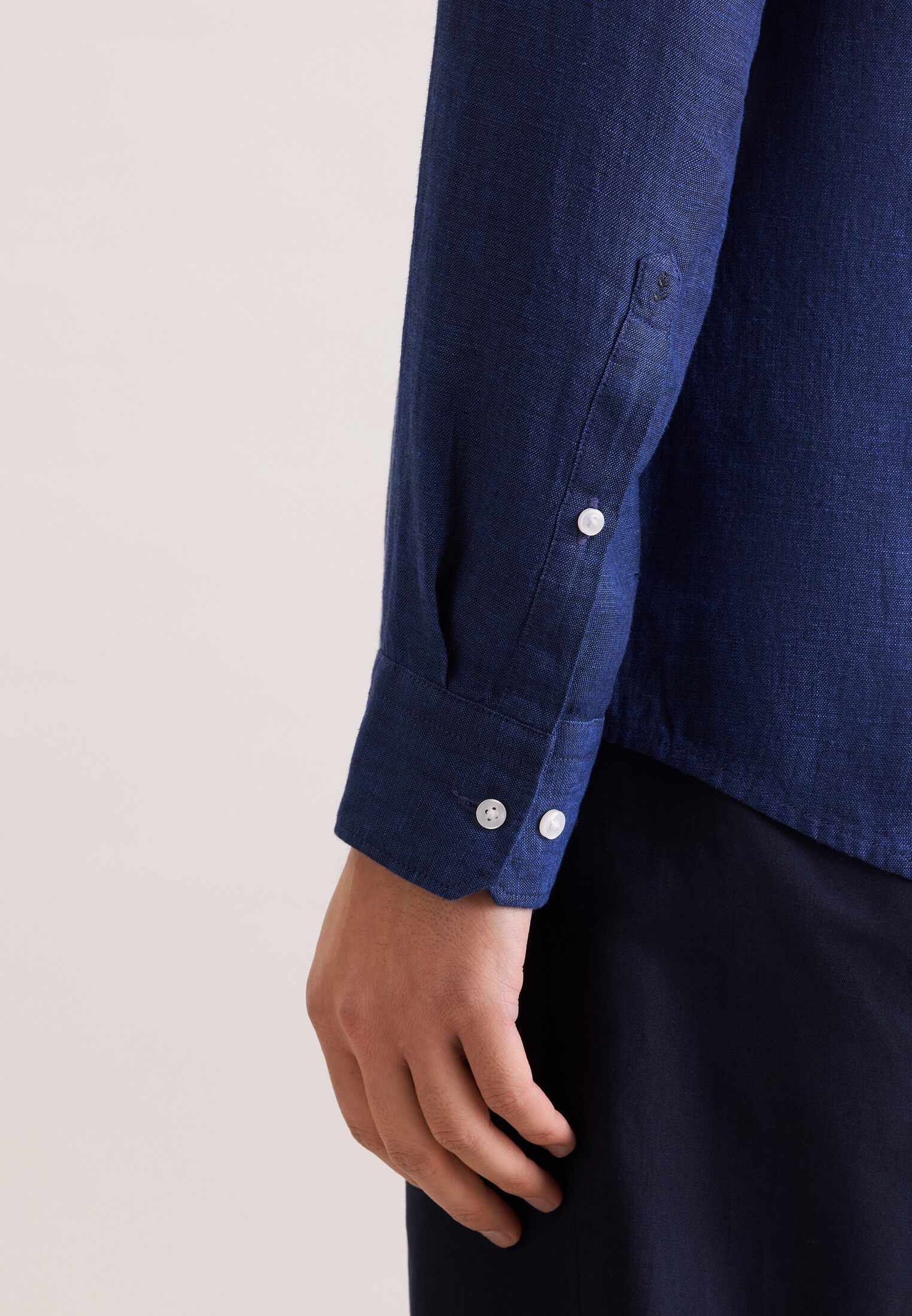 Linen shirt Slim 1/1 Kent-Collar Uni