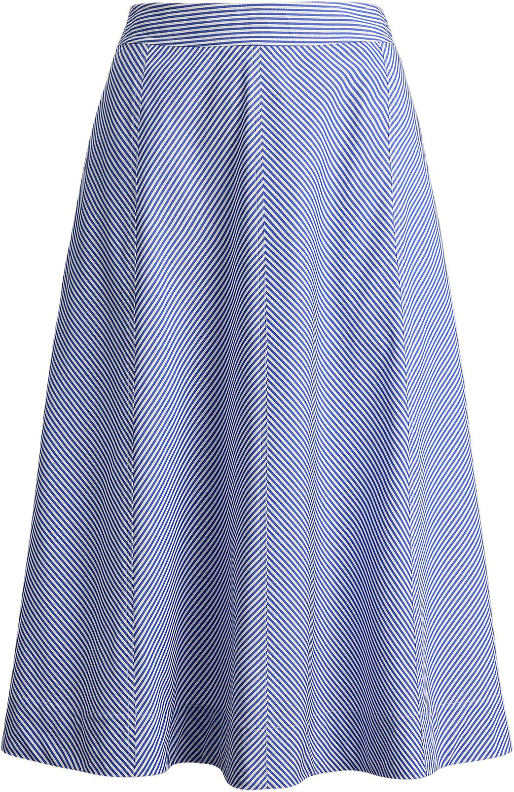 Striped Paneled Cotton Broadcloth Skirt