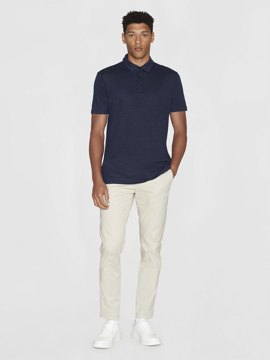 Regular linen polo - GOTS/Vegan