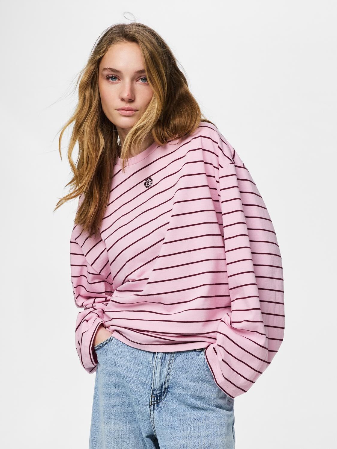 Pcsadie Ls Barrel Sleeve Top Jrs D2D