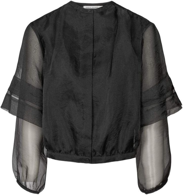 Organza layer shirt jacket - Everly