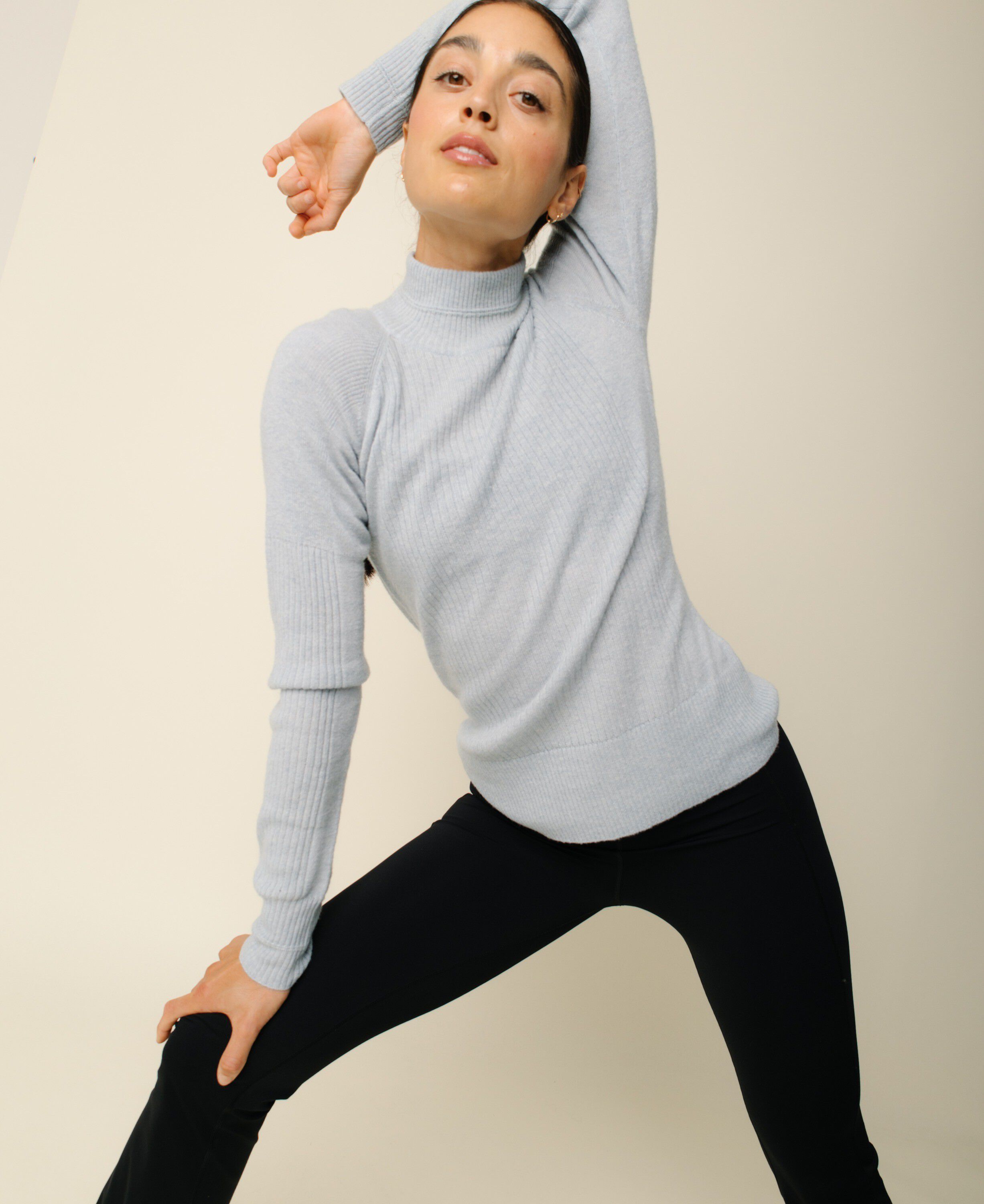 Vilda turtleneck cashmere blend sweater - Clear