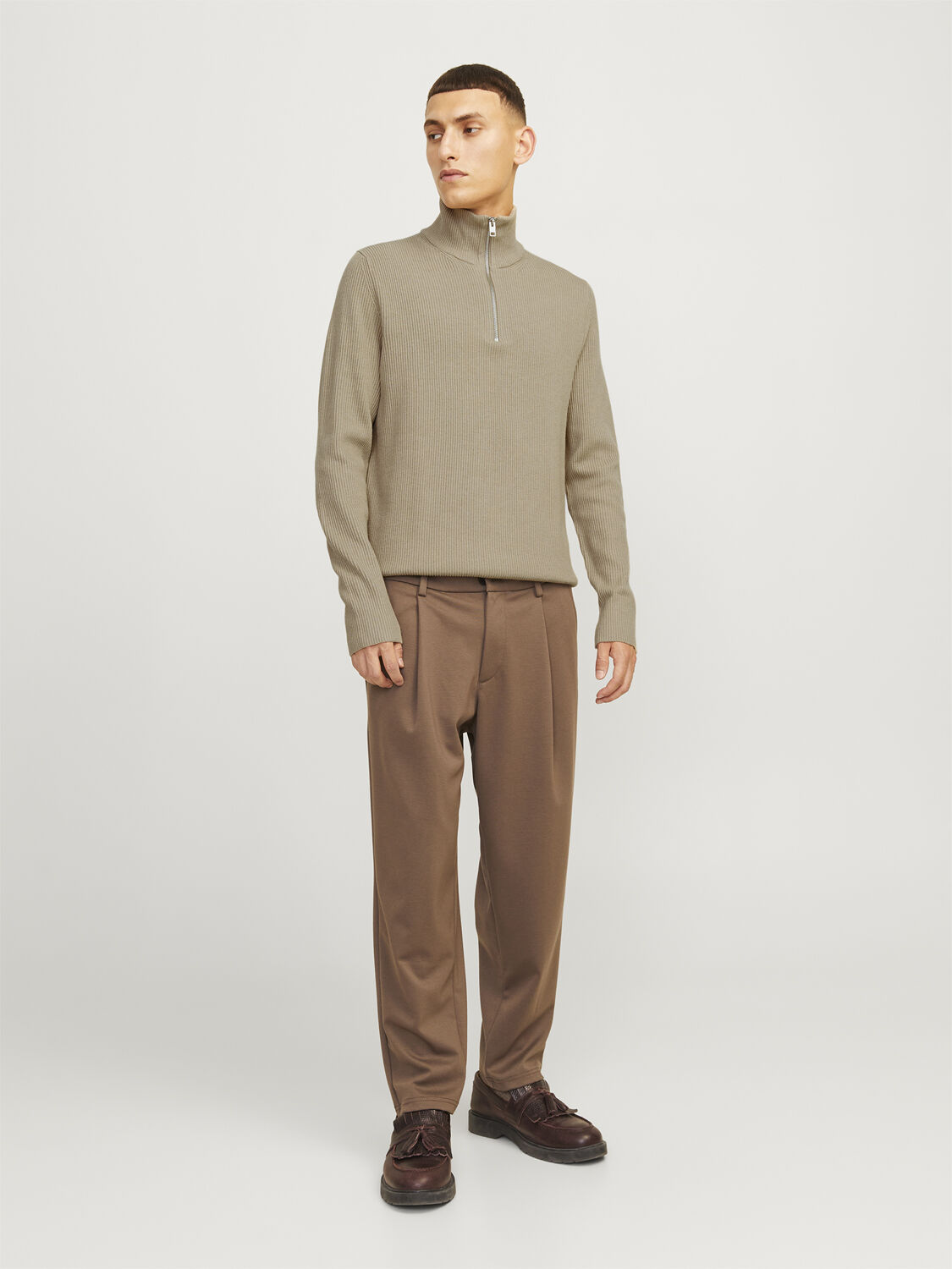 JJEPERFECT KNIT HALF ZIP SN