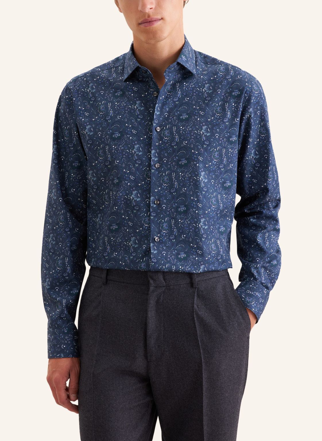 Business shirt Regular 1/1 Kent-Collar Print