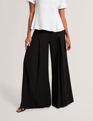 AEPI Front Pleat Wide Leg Trousers