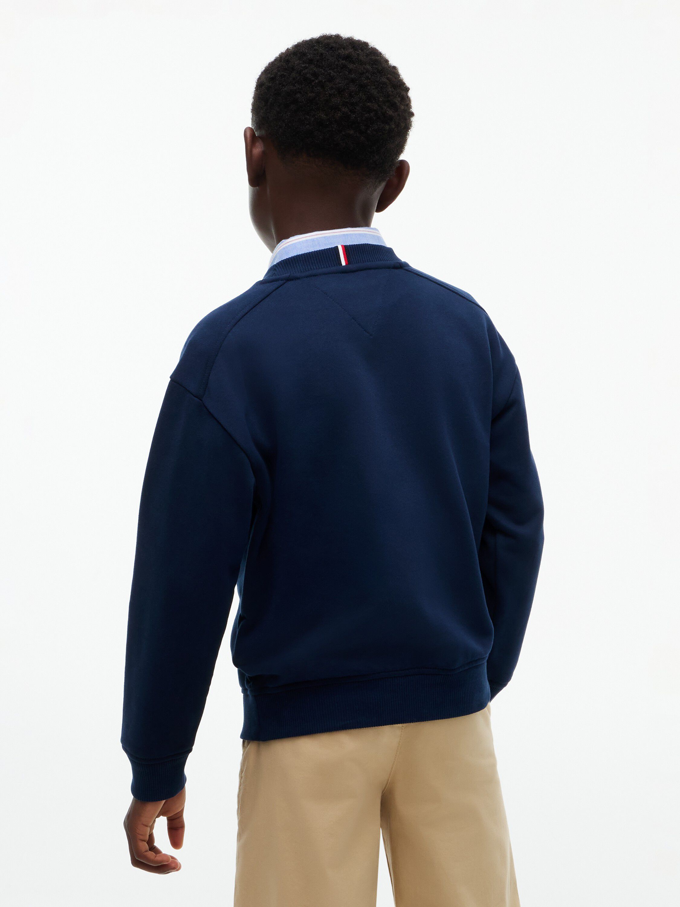 Logo Sueded Crew Neck Sweatshirt