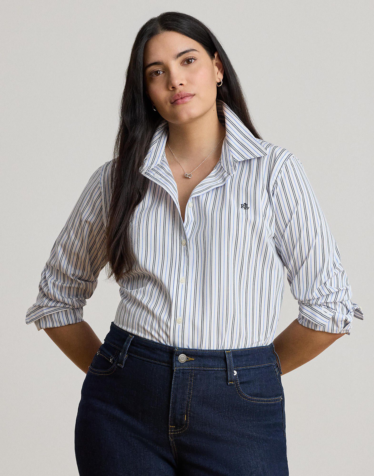 Classic Fit Striped Broadcloth Shirt