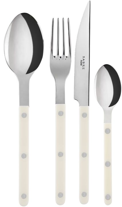 Bistrot Solid / 4 pieces cutlery set / Ivory