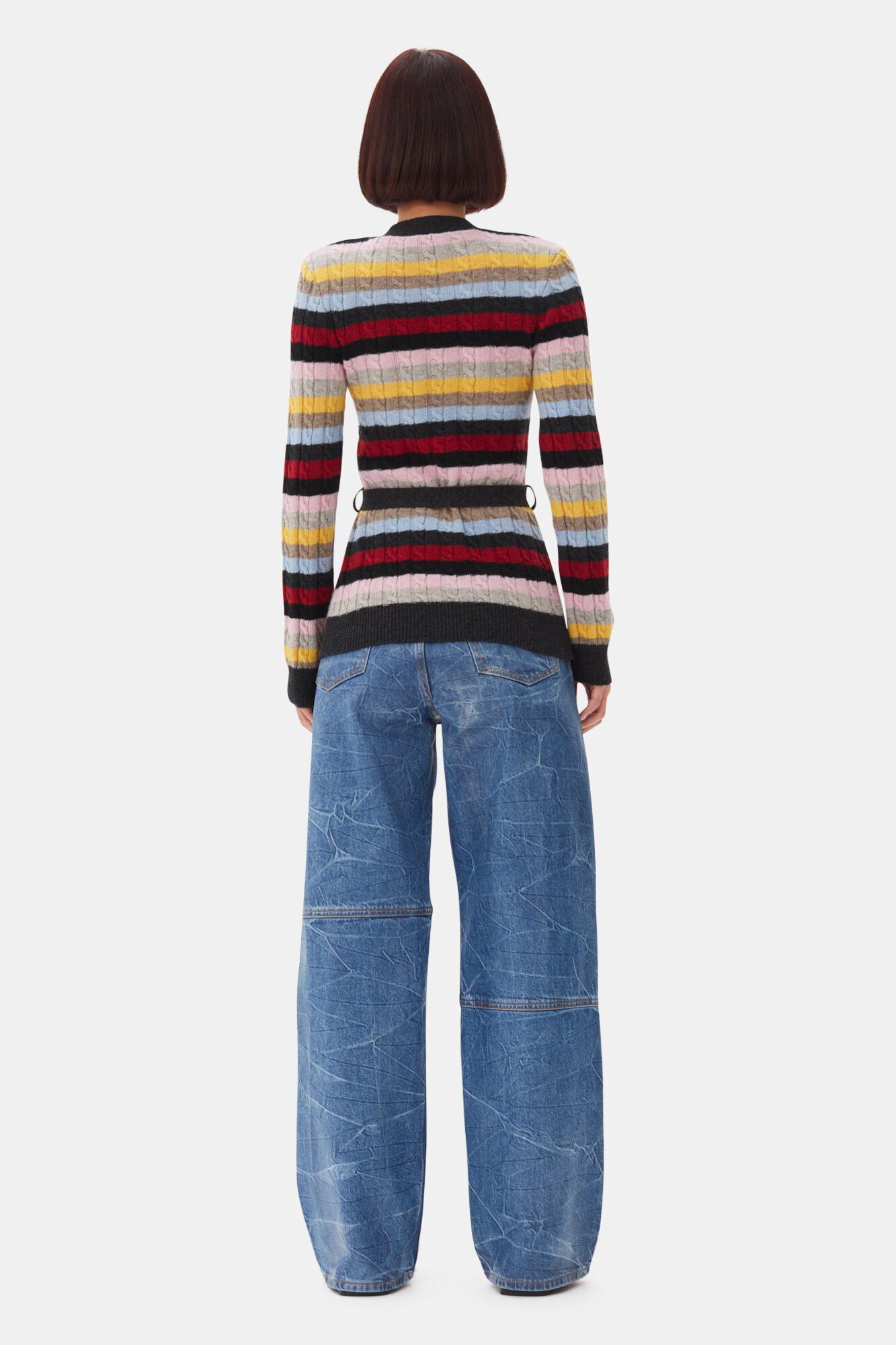 Light Mohair Tie String Cardigan