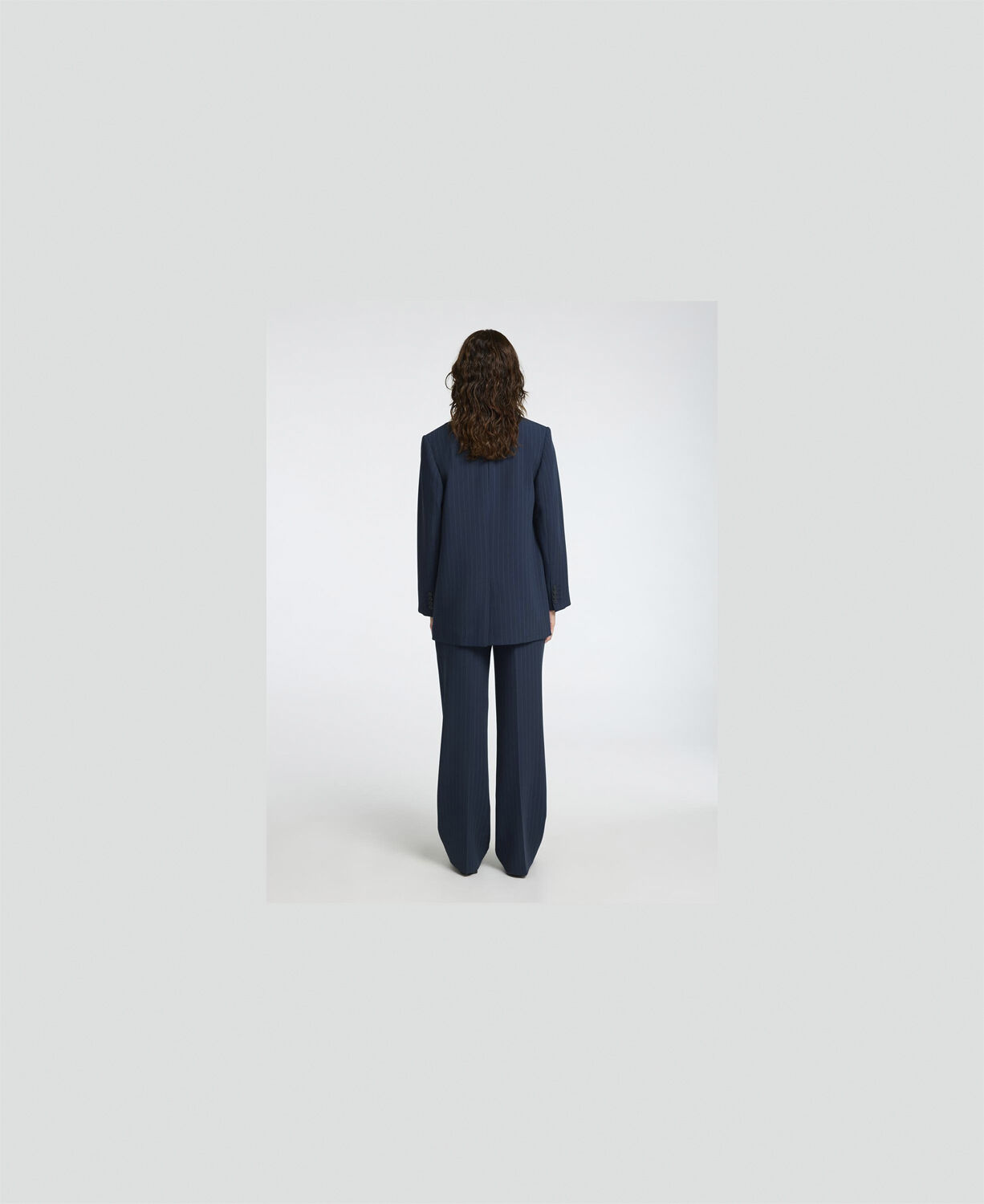 SLFRITA LS RELAXED BLAZER PIN STRI