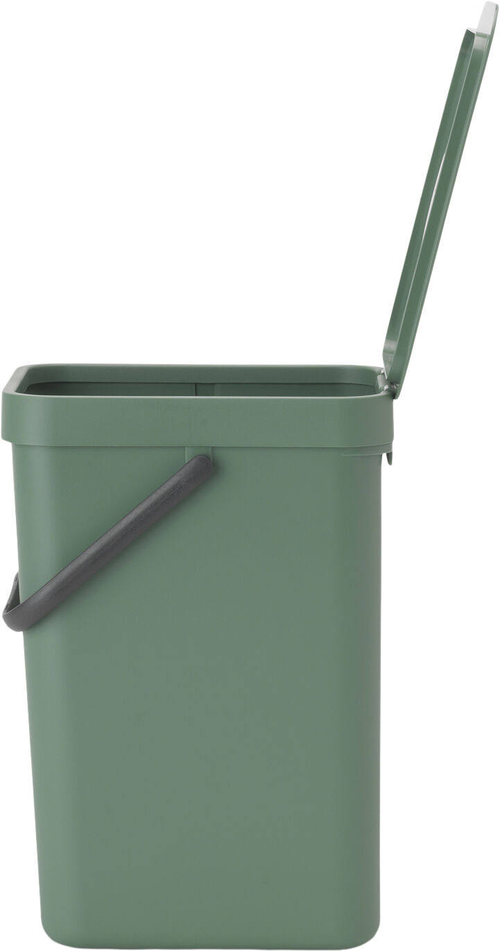 Affaldsspand m/l&aring;g sort.kon. 12 ltr